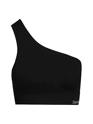 Plavky Dámské topy ONE SHOULDER BRALETTE KW0KW02313BEH - Calvin Klein L