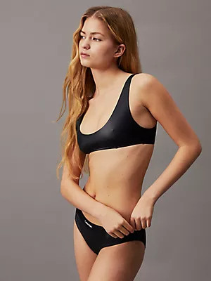 Plavky Dámské topy LONGLINE TRIANGLE KW0KW02359BEH - Calvin Klein XS