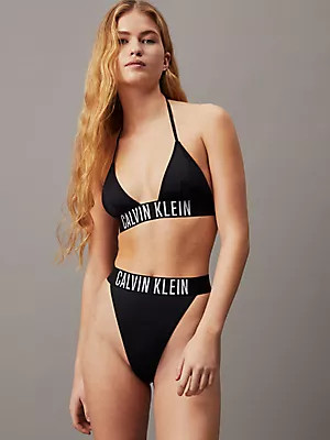 Plavky Dámské topy MICRO TRIANGLE-NYLON KW0KW02581BEH - Calvin Klein S