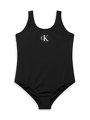 Dívčí jednodílné plavky KY0KY00069BEH - Calvin Klein 8-10