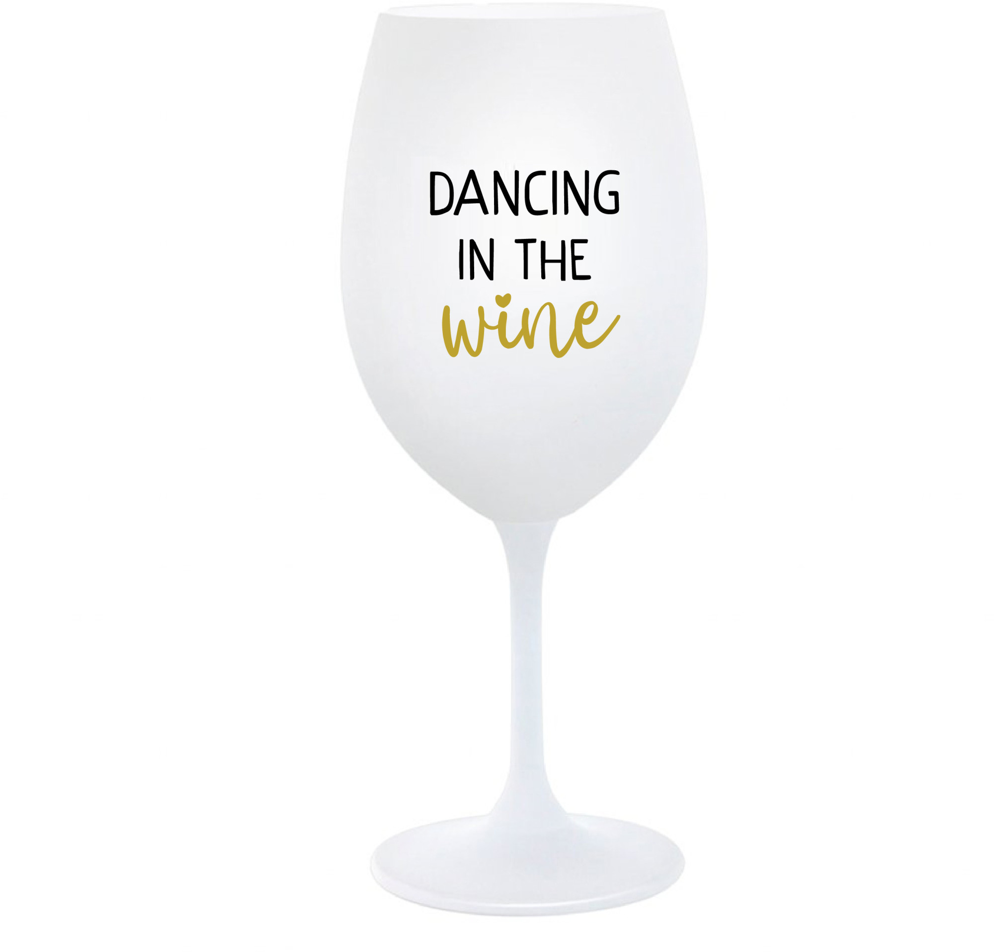 DANCING IN THE WINE - bílá sklenice na víno 350 ml