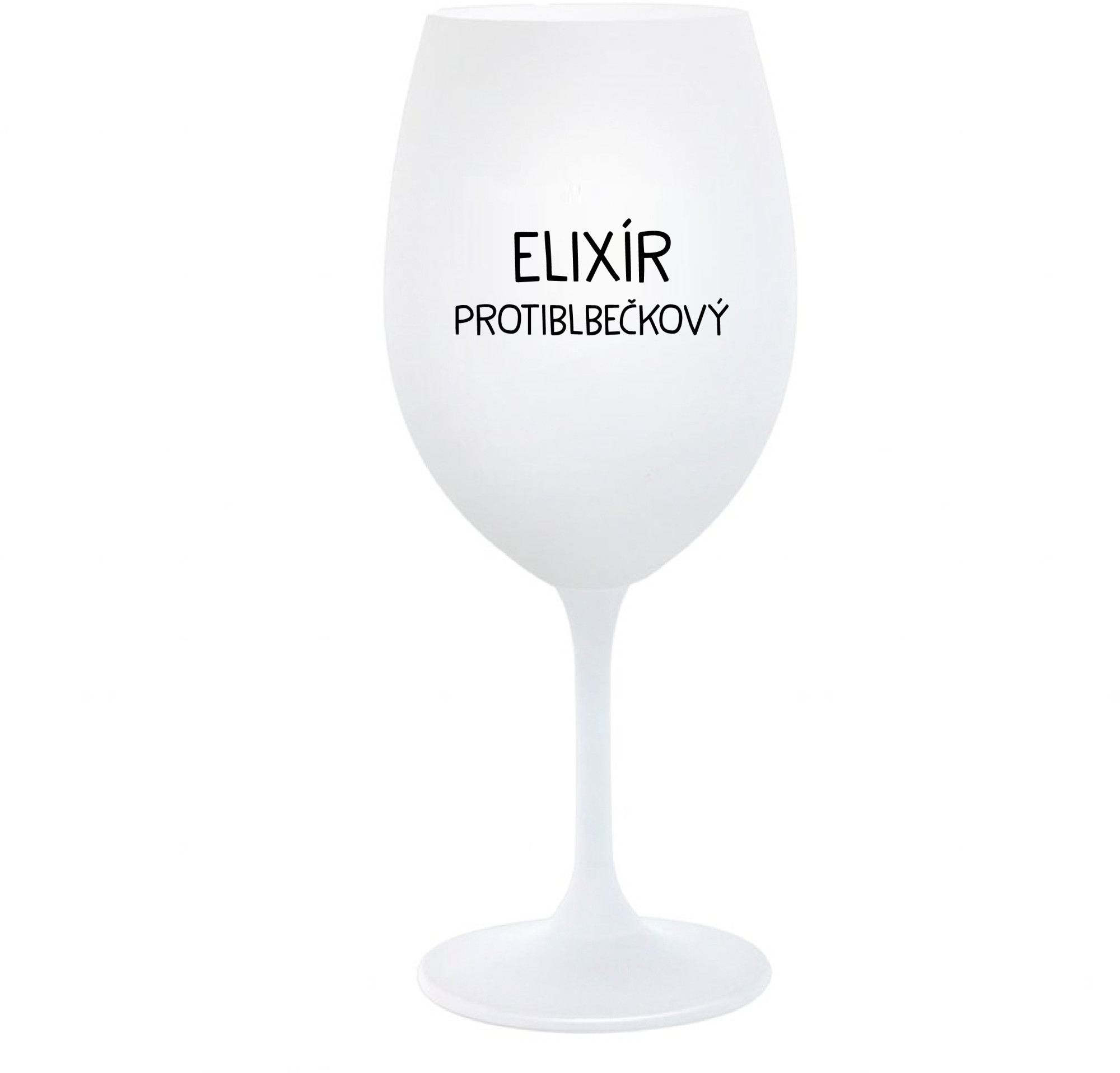 ELIXÍR PROTIBLBEČKOVÝ - bílá sklenice na víno 350 ml