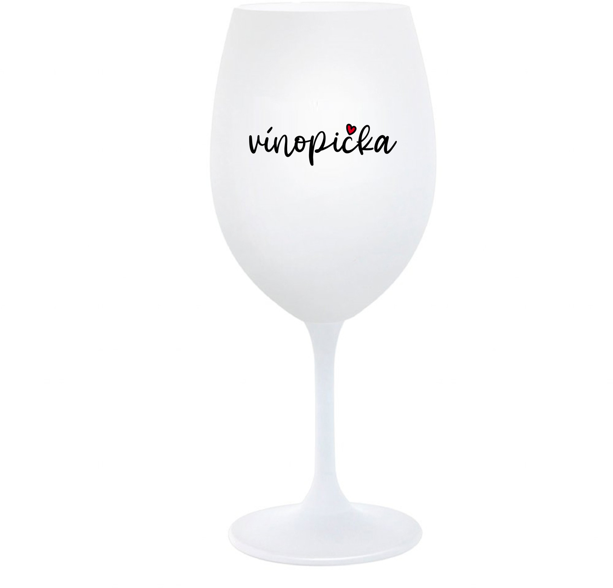 VÍNOPIČKA - bílá sklenice na víno 350 ml