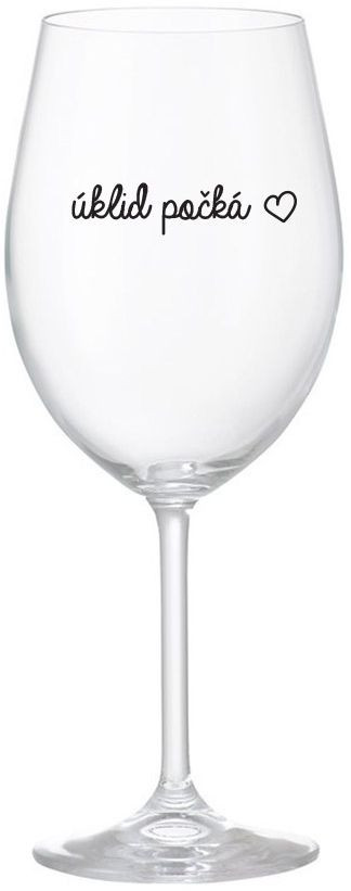 ÚKLID POČKÁ - čirá sklenice na víno 350 ml