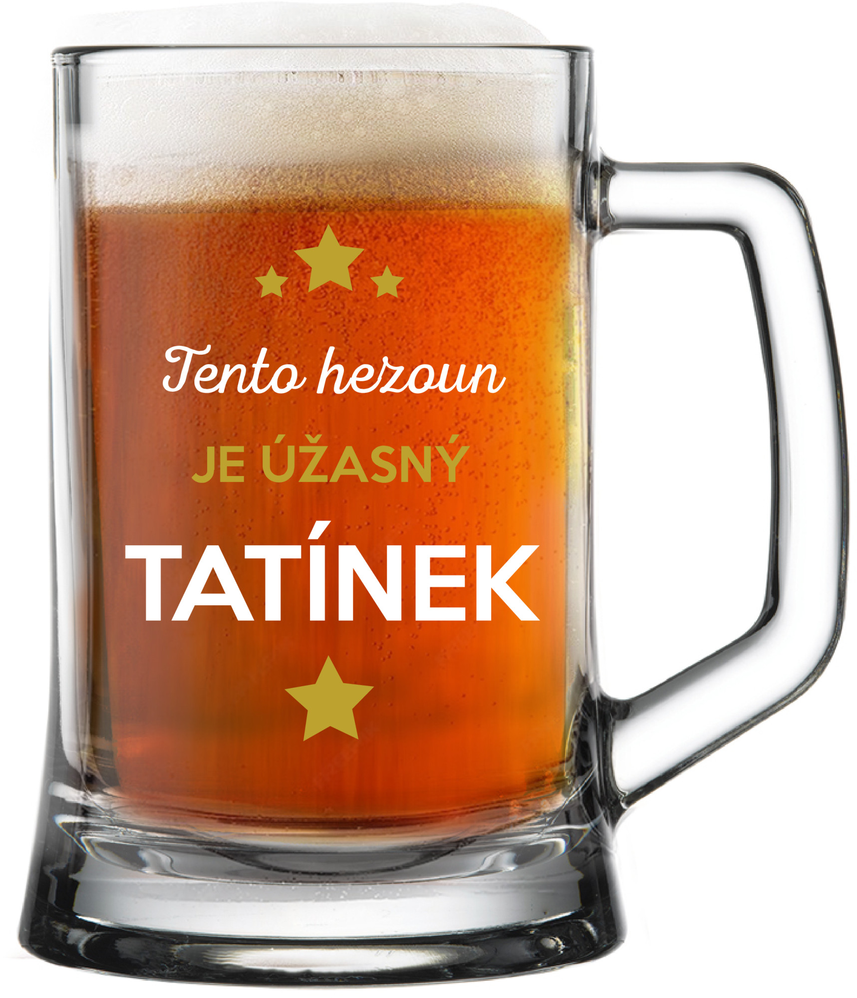 TENTO HEZOUN JE ÚŽASNÝ TATÍNEK - pivní sklenice 0,5 l