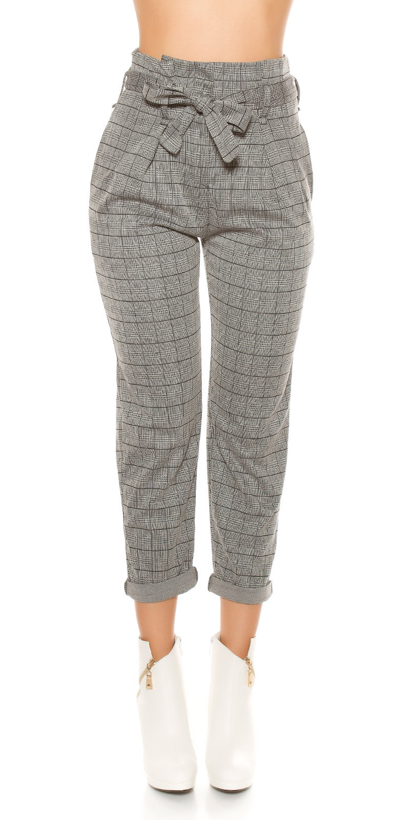 Sexy obchodní kalhoty KouCla s vysokým pasem grey XL
