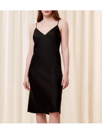 Dámská noční košile Silky Sensuality NDW X - BLACK - černá 0004 - TRIUMPH Dámská noční košile Silky Sensuality NDW X - BLACK - černá 0004 - TRIUMPH