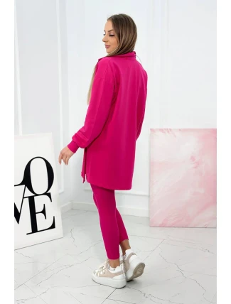 3dílný set halenka, top a legíny fuchsiová 3dílný set halenka, top a legíny fuchsiová