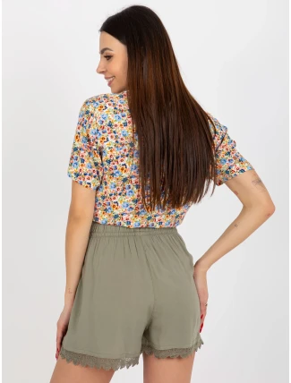 Dámské šortky D73760M62233KB khaki - FPrice Dámské šortky D73760M62233KB khaki - FPrice