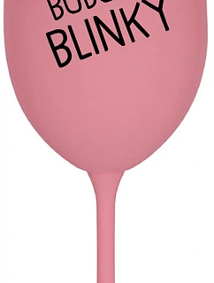 BUBUBUBLINKY - růžová sklenice na víno 350 ml