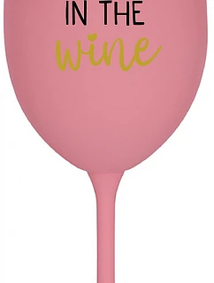 DANCING IN THE WINE - růžová sklenice na víno 350 ml