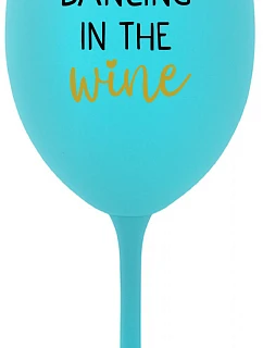 DANCING IN THE WINE - tyrkysový pohár na víno 350 ml