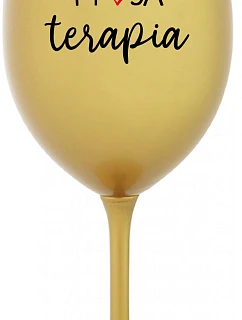 MOJA TERAPIA - zlatý pohár na víno 350 ml