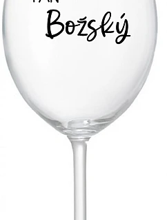 PÁN BOŽSKÝ - priehľadný pohár na víno 350 ml