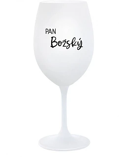 PAN BOŽSKÝ - bílá sklenice na víno 350 ml