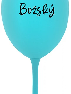 PAN BOŽSKÝ - tyrkysová sklenice na víno 350 ml