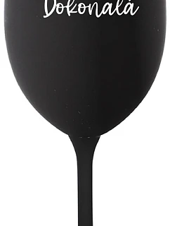 PANI DOKONALÁ - čierny pohár na víno 350 ml
