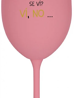 TO, ŽE NEJSEM ALKOHOLIK SE VÍ? VÍ, NO... - růžová sklenice na víno 350 ml