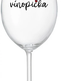 VÍNOPIČKA - priehľadný pohár na víno 350 ml
