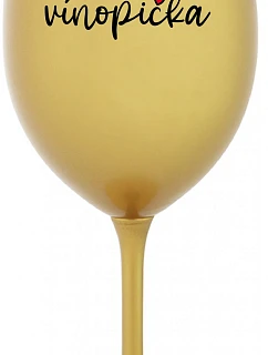 VÍNOPIČKA - zlatá sklenice na víno 350 ml