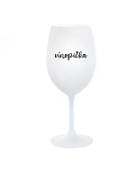 VÍNOPIČKA - bílá  sklenice na víno 350 ml