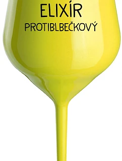 ELIXÍR PROTIBLBEČKOVÝ - žltý nerozbitný pohár na víno 470 ml