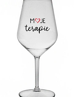MOJE TERAPIE - čirá nerozbitná sklenice na víno 470 ml