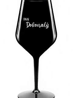 PAN DOKONALÝ - černá nerozbitná sklenice na víno 470 ml