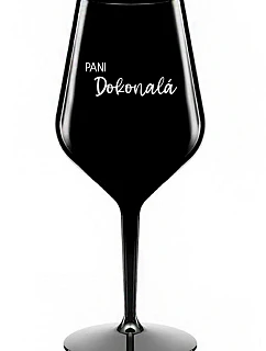 PANI DOKONALÁ - čierny nerozbitný pohár na víno 470 ml