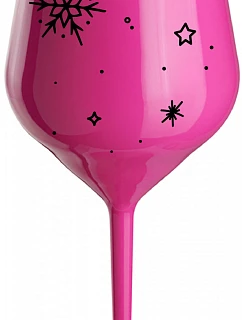 ZIMĚNKA - růžová nerozbitná sklenice na víno 470 ml