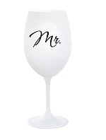 MR. - bílá  sklenice na víno 350 ml