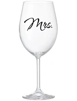 MRS. - čirá sklenice na víno 350 ml