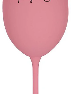 PAUZIČKA - růžová sklenice na víno 350 ml