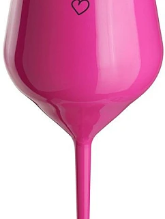 PŘEMLUVILA MĚ - růžová nerozbitná sklenice na víno 470 ml