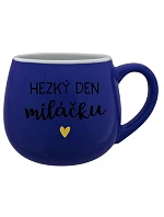 HEZKÝ DEN MILÁČKU - modrý keramický hrníček 300 ml