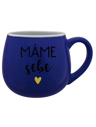 MÁME SEBE - modrý keramický hrníček 300 ml