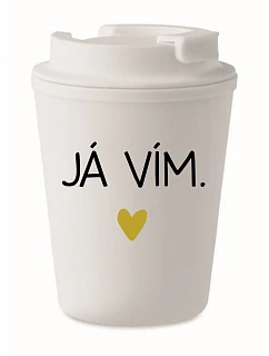 JÁ VÍM. - bílý termohrnek 300 ml