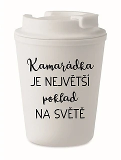 KAMARÁDKA JE NEJVĚTŠÍ POKLAD NA SVĚTĚ - bílý termohrnek 300 ml