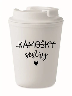 KÁMOŠKY SESTRY - bílý termohrnek 300 ml