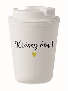 KRÁSNÝ DEN! - bílý termohrnek 300 ml