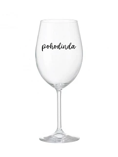 POHODINDA - čirá sklenice na víno 350 ml