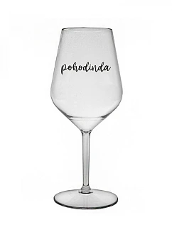 POHODINDA - čirá nerozbitná sklenice na víno 470 ml