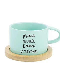 PRÁCE NEUTEČE, KÁVA VYSTYDNE! - mint hrníček makronka 200 ml