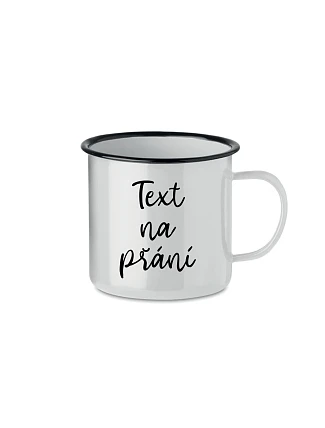 TEXT NA PŘÁNÍ - bílý plecháček 300 ml