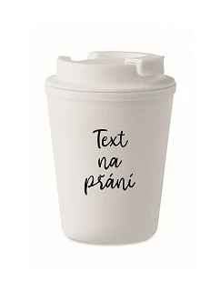TEXT NA PŘÁNÍ - bílý termohrnek 300 ml