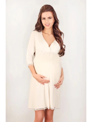 Dámská těhotenská noční košile 3021 MK - LupoLine Dámská těhotenská noční košile 3021 MK - LupoLine