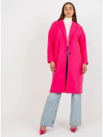 Dámský kabát TW EN BI-7298-1.15 tmavě růžový - Och Bella