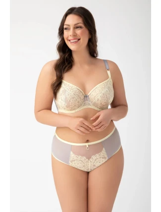 Dámská podprsenka Limoncello K772 Žluto-šedá - Gorsenia Dámská podprsenka Limoncello K772 Žluto-šedá - Gorsenia