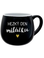 HEZKÝ DEN MILÁČKU - černý keramický hrníček 300 ml HEZKÝ DEN MILÁČKU - černý keramický hrníček 300 ml