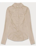Klasická béžová dámská košile (HH039-34) béžová - Goodlooking